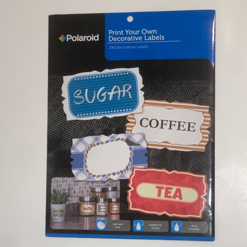 Polaroid Print Your Own Decorative Labels, 240 Labels